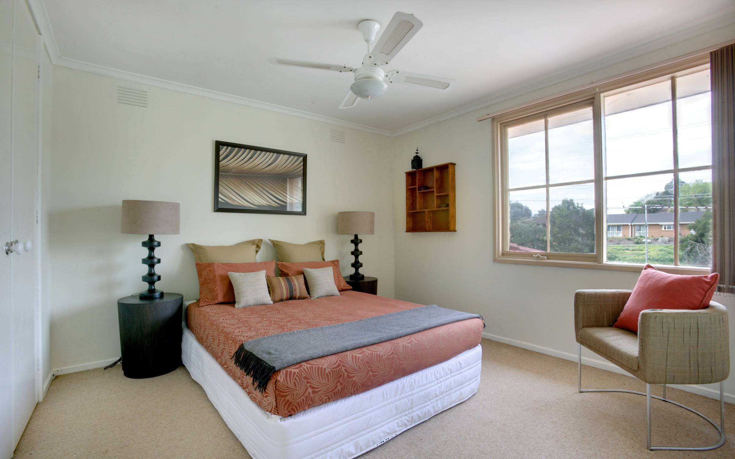 Main bedroom with garden views