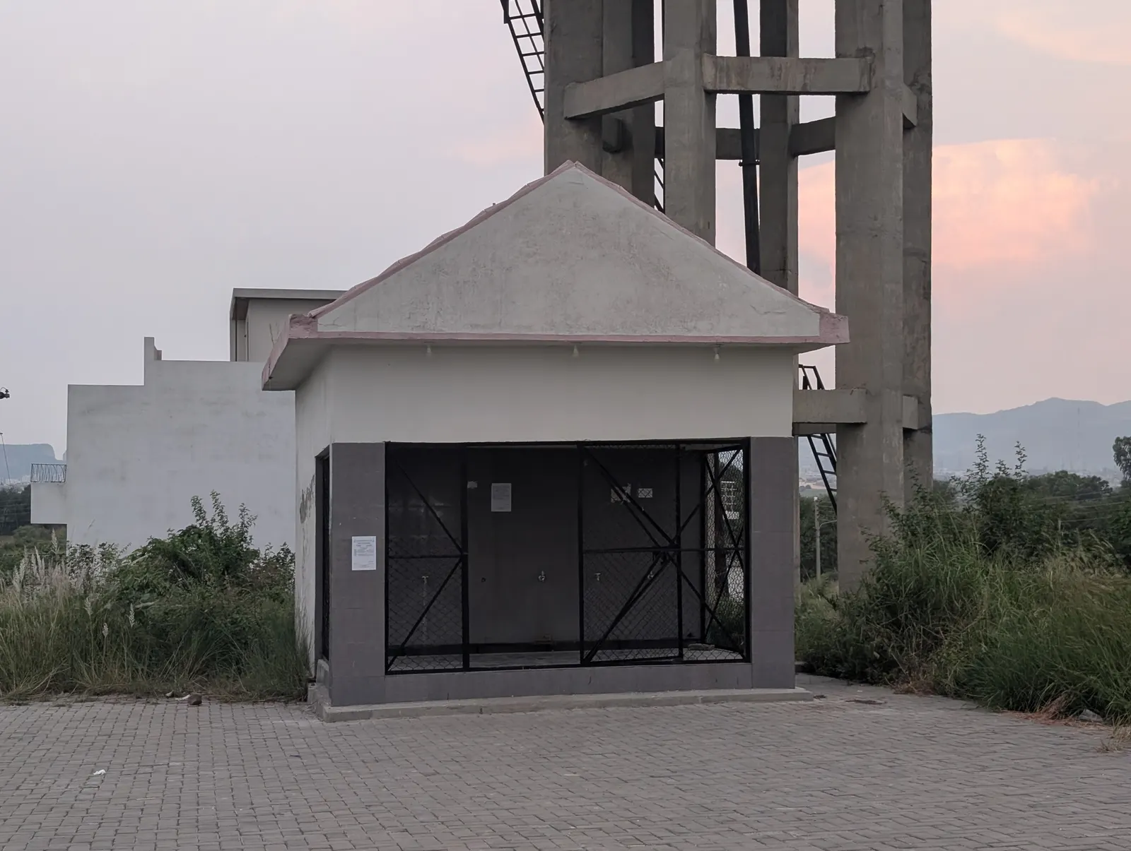 Water filtration plant and overhead tank in AWT D-18